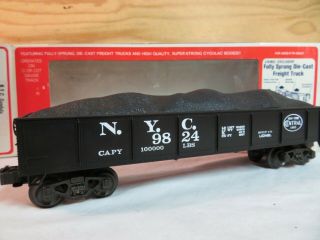 Lionel Train Standard O Nyc York Central Railroad Gondola Car W/coal 6 - 9824