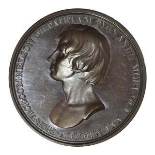 1805 Lord Nelson Battle Of Trafalgar Memorial Medal Bhm 577