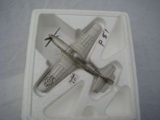 Danbury Pewter Great Fighter Planes Of Ww Ii North American P - 51 Mustang