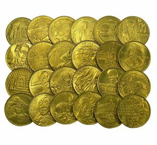 Set Of 24 Coins Poland 2 Zloty 1995 - 2000 Bronze