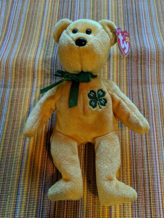 Ty Beanie Baby - 4 - H The Bear (8.  5 Inch) - Mwmts Stuffed Animal Toy