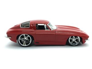 Jada Bigtime Muscle 1963 63 Chevy Corvette Sting Ray Coupe Red Die Cast 1/64