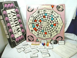 Vintage 1974 Zodiac Fortune Telling Game Zodiac Astrology Tarot Card Complete A