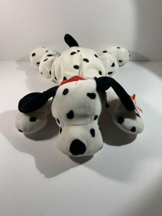 Ty Pillow Pals Spotty Dalmatian Dog Plush White Black Spots 15 " Soft Toy