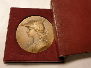 1900 French Art Nouveau Medal Bank France By Roty