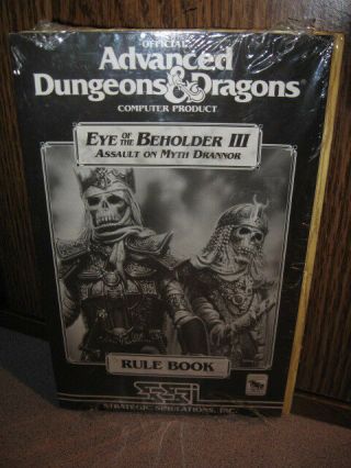Advanced Dungeons & Dragons Eye Of The Beholder Iii Cd - Rom W/book 1993 Ssi