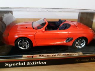 Maisto Ford Mustang Red Mach Iii Convertible 1/18 Diecast Special Edition