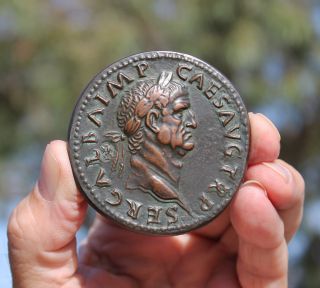 Cr,  Rom; Emperor Galba,  68 - 69 Ad,  French Medaille,  Sestertius