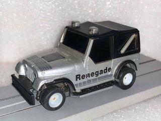 Tyco Lighted Silver Renegade Jeep Slot Car
