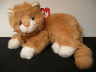 Vintage 1995 Ty Ginger Al E Kitty Cat Orange Tabby Kitten Plush Doll Figure