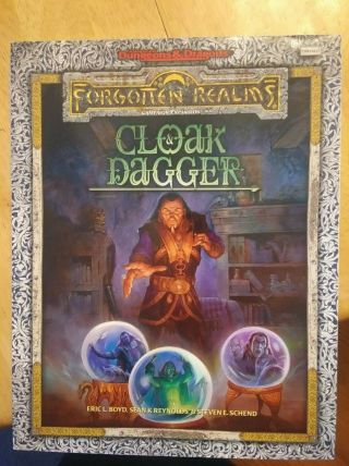 Cloak & Dagger Ad&d 2nd Ed Forgotten Realms Wizards Of The Coast 2000