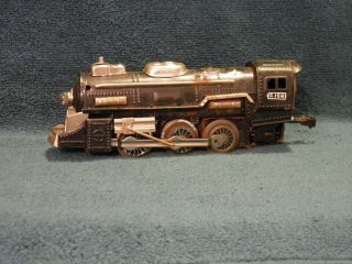 Vintage Battery Operated Tin Train C156 Engine 4 Cars,  Display Or Fix