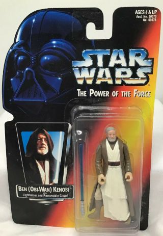 Star Wars “power Of The Force”ben (obi Wan) Kenobi W/lightsaber &removable Cloak