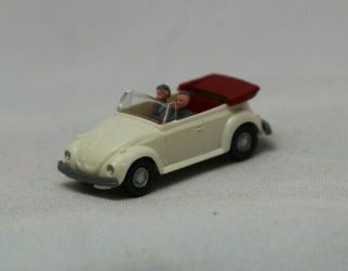 Wiking Germany Ho 1:87 Scale Volkswagen Vw 1303 Convertible Beetle Cream White