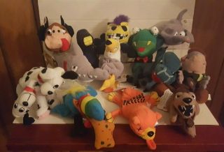 Rare Vintage Meanie Beanie Babies Series 1 (1997 - 98) Complete Set With Tags.