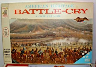 Battle Cry Civil War American Heritage Strategy Board Game Milton Bradley