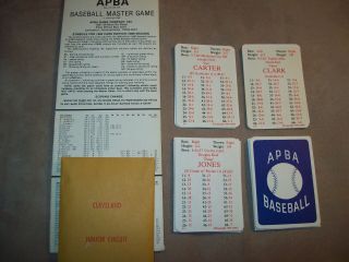 1989 Apba Baseball Cards With Xbs And Master Game Symbols Complete