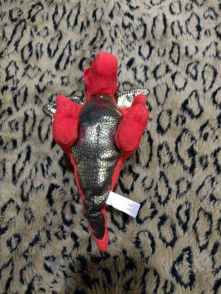 TY Beanie Babies LEGEND Red & Gold Dragon 6” RARE Retired Sparkle Wings & Eyes 3