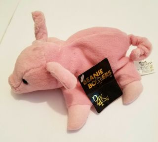 24k Beanie Boppers " Paco The Pig " 1997 Plush Stuffed Animal Special Effects