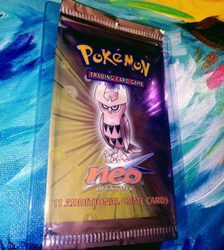 Empty Neo Destiny Unlimited Booster Pack Noctowl Art Display No Pokemon Cards