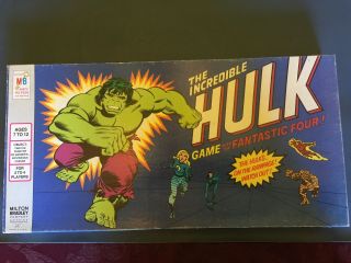 Board Game - The Incredible Hulk With The Fantastic Four - 1978,  Milton Bradley