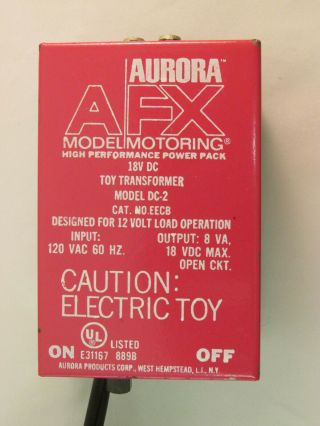 Aurora Afx 18 Volt Power Pack Model Dc - 2 @ 17.  5 Volts Exc Looking