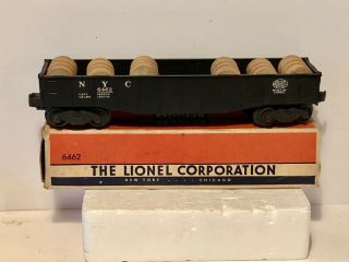 Vintage Lionel Postwar 6462 Nyc York Central System Gondola W/ Barrels