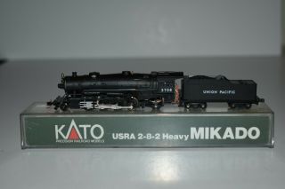 N Kato 126 - 0115 Union Pacific 2 - 8 - 2 Dcc Mikado Steam Locomotive 2708 C11232