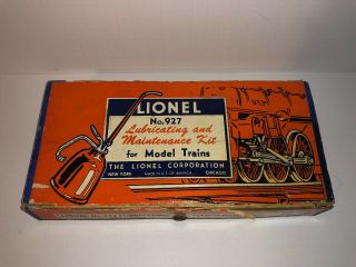 Lionel No.  927 Lubricating And Maintenance Kit For Model Trains 1950 
