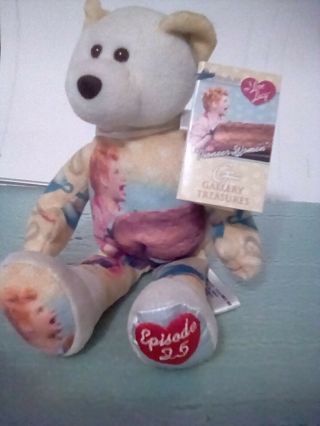 I Love Lucy Episode 25 Beanie Plush Bear By Gallery Treasures With Tag