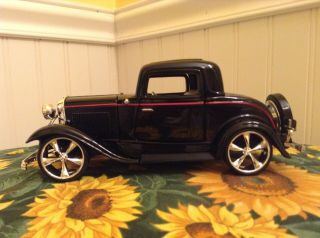 1/24 Scale 1932 Ford 3 Window Coupe Diecast Sunnyside W/tag Custom Wheels