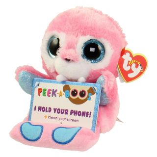 Ty Beanie Boos Peek - A - Boo 4 " Sailor The Seal Phone Holder With Cleaner Mwmts