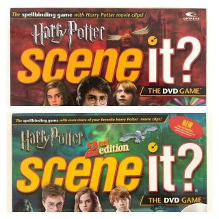 Harry Potter Scene It? Dvd Board Games 1st 2nd Edition Mattel 100 Complete
