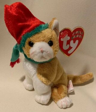 Ty Jingle Beanie Baby Jangle Holiday Cat (5 ") Christmas Ornament Decoration