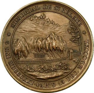 France - 1840 Bronze Medal By Bovy,  Napoleon Bonaparte,  St.  Helene A