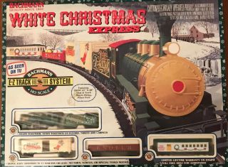 Bachmann White Christmas Express Ho Scale Train Set In Box/extra Track