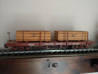 Bachmann Spectrum G Scale Fn3 1:20.  3 Flatcar With Load