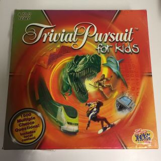 Trivial Pursuit For Kids Board Game - Parker Brothers - Ages 8 To 12 - Complete