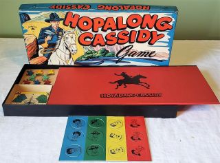Early Milton Bradley Co.  Hopalong Cassidy Game 1950 Mib - Never Played With