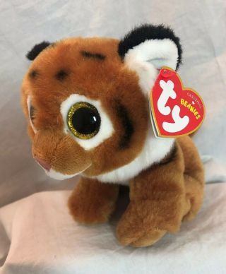 Ty Tiggs The Tiger Beanie Boo Babies Stuffed Animal Cute Tiger Plush Toy 6”