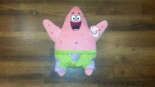Ty Beanie Buddies Spongebob Patrick Star Fish With Tag 2013 Usa Made 11 " Toy