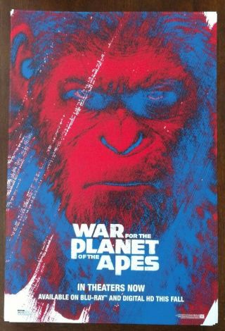 Sdcc Comic Con 2017 Fox War For Planet Of The Apes 11x17 Promo Poster