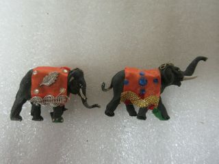 Model Rr - Ho Scale Circus - Elephants In Parade Or Show Gear - Hand Crafted 2
