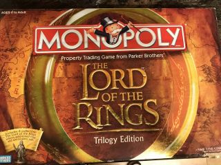 2003 Monopoly Lord Of The Rings Trilogy Edition Lotr Complete,  Sh
