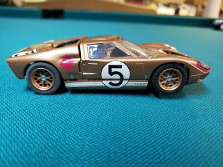 Scalextric 2465 1/32 Scale 1966 Ford Gt40 Mkii Lemans 5 Gold Slot Car