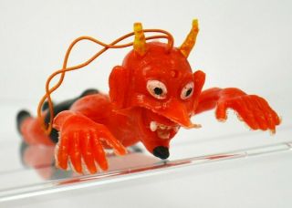 1975 Ben Cooper Halloween Demon Devil Figure Hong Kong Vintage Jiggler Rubber