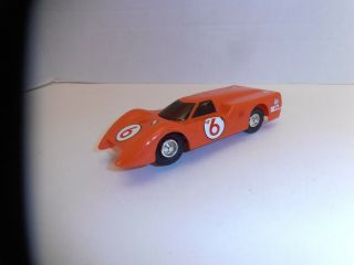 Vintage Eldon 1/32 Scale Ford J Gt Orange 1967 Slot Car