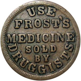 1864 Indianapolis Indiana Civil War Token Frost 
