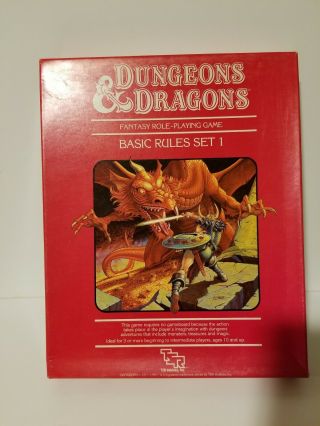Dungeons & Dragons Basic Rules Set 1 W/box And Books Tsr