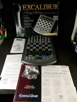 Excalibur King Master 2 In 1 Electronic Chess & Checker Computer Game